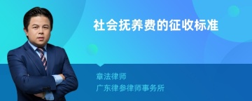 社会抚养费的征收标准