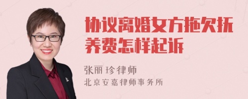 协议离婚女方拖欠抚养费怎样起诉