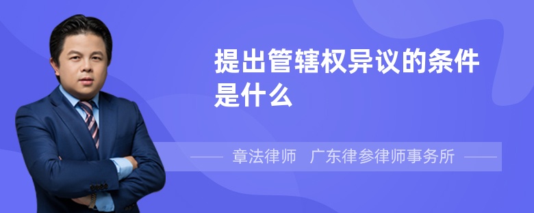 提出管辖权异议的条件是什么