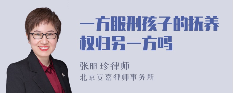 一方服刑孩子的抚养权归另一方吗