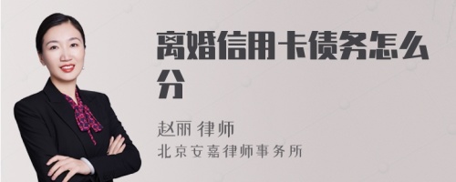 离婚信用卡债务怎么分