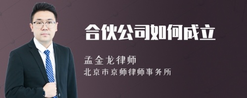 合伙公司如何成立