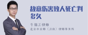 故意伤害致人死亡判多久