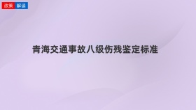 青海交通事故八级伤残鉴定标准