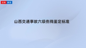 山西交通事故六级伤残鉴定标准