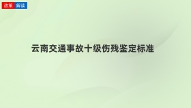 云南交通事故十级伤残鉴定标准