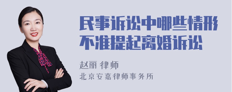 民事诉讼中哪些情形不准提起离婚诉讼