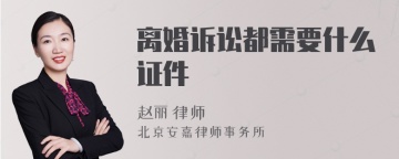 离婚诉讼都需要什么证件