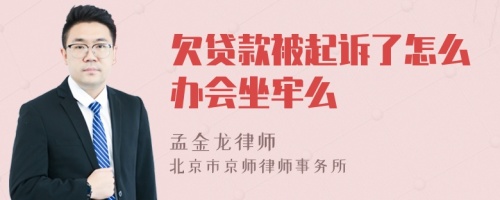 欠贷款被起诉了怎么办会坐牢么