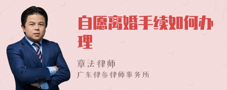 自愿离婚手续如何办理