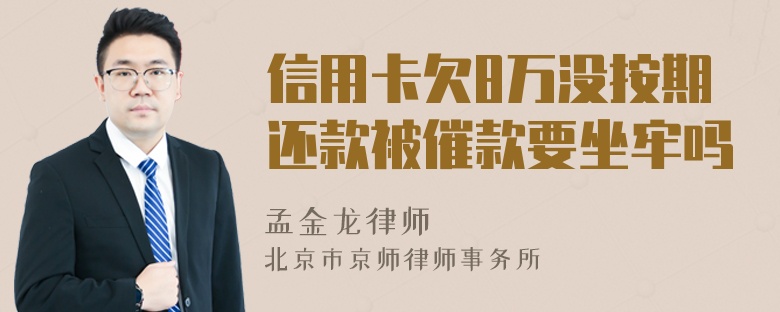 信用卡欠8万没按期还款被催款要坐牢吗