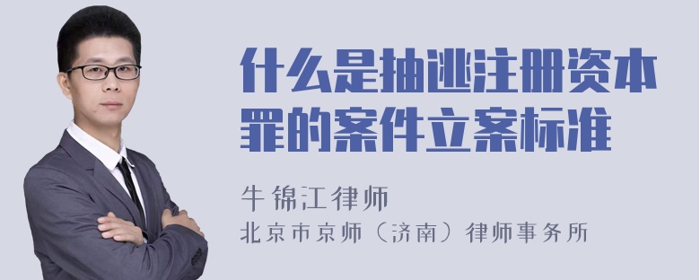 什么是抽逃注册资本罪的案件立案标准