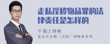 走私淫秽物品罪的法律责任是怎样的