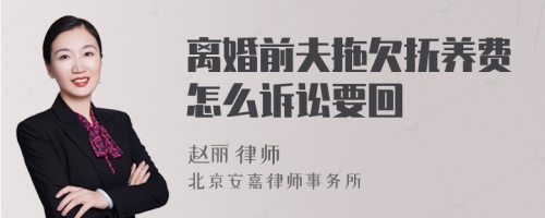 离婚前夫拖欠抚养费怎么诉讼要回