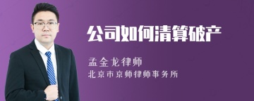 公司如何清算破产