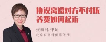 协议离婚对方不付抚养费如何起诉