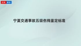 宁夏交通事故五级伤残鉴定标准