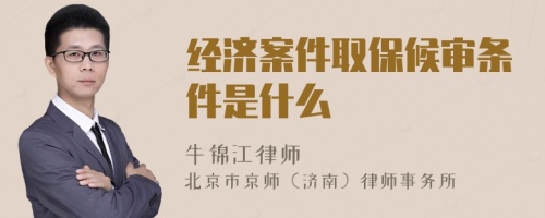 经济案件取保候审条件是什么