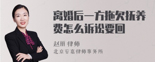 离婚后一方拖欠抚养费怎么诉讼要回