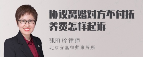 协议离婚对方不付抚养费怎样起诉