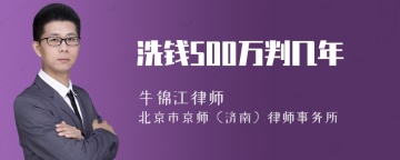 洗钱500万判几年