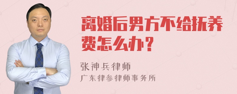 离婚后男方不给抚养费怎么办？