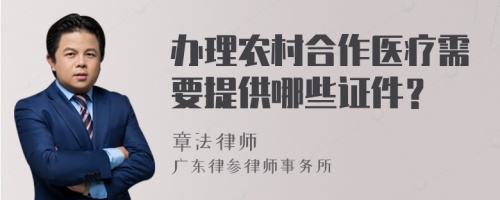 办理农村合作医疗需要提供哪些证件？