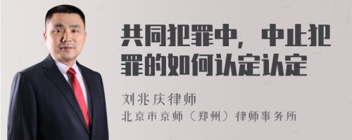 共同犯罪中，中止犯罪的如何认定认定