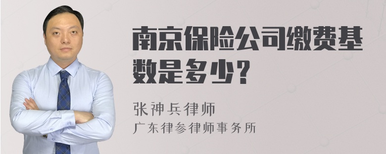 南京保险公司缴费基数是多少？