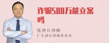 诈骗500万能立案吗