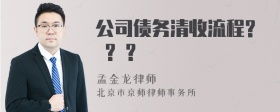 公司债务清收流程? ? ?