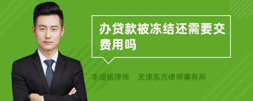 办贷款被冻结还需要交费用吗