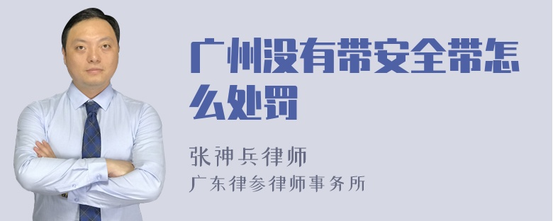 广州没有带安全带怎么处罚