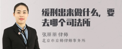 缓刑出来做什么，要去哪个司法所