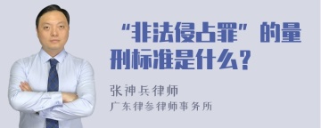 “非法侵占罪”的量刑标准是什么？