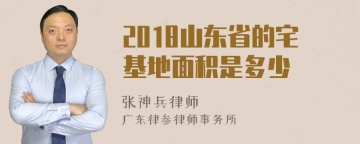 2018山东省的宅基地面积是多少