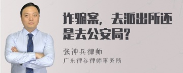 诈骗案，去派出所还是去公安局?