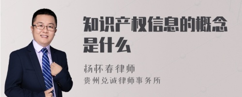 知识产权信息的概念是什么