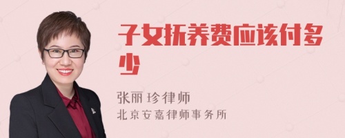 子女抚养费应该付多少