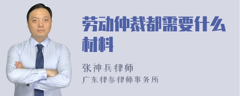 劳动仲裁都需要什么材料