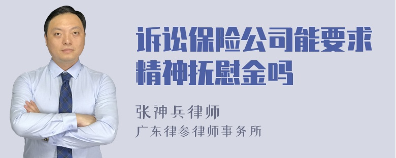 诉讼保险公司能要求精神抚慰金吗