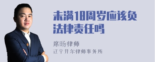 未满18周岁应该负法律责任吗