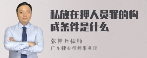 私放在押人员罪的构成条件是什么