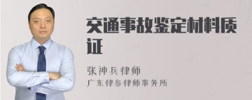 交通事故鉴定材料质证