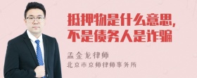 抵押物是什么意思，不是债务人是诈骗