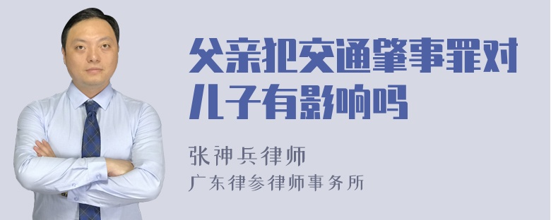 父亲犯交通肇事罪对儿子有影响吗