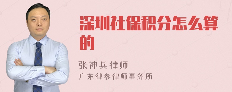 深圳社保积分怎么算的