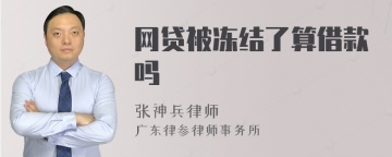 网贷被冻结了算借款吗