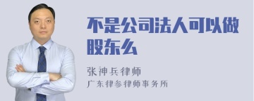 不是公司法人可以做股东么