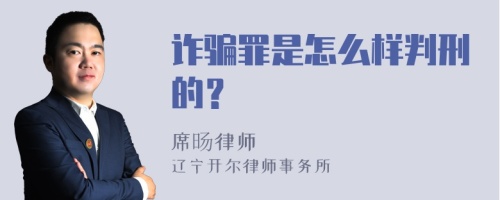 诈骗罪是怎么样判刑的？